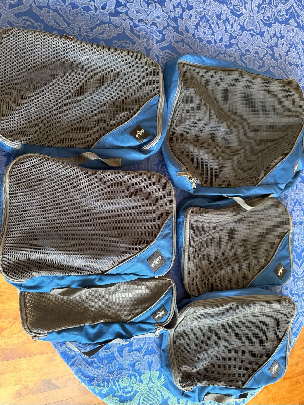Blue and Black Travel Packing Cube Set of 6 by Eagle Creek